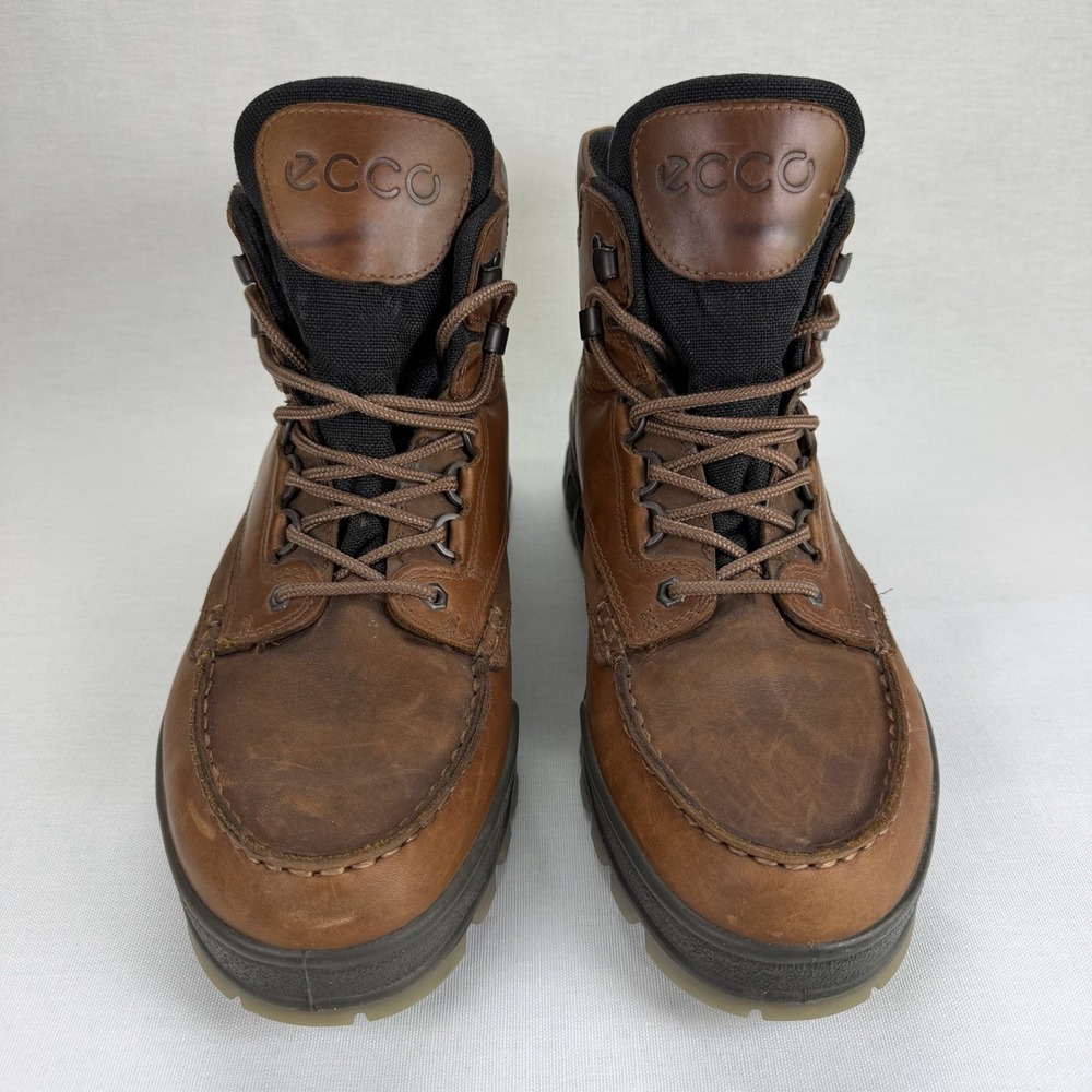ECCO Track 25 Gore-Tex Waterproof Mid Boots Brown Leather Men's US 13   EU 47 - Picture 2 of 13